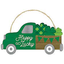 Wooden St. Patty's Hanging Truck Sign