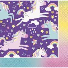 Unicorn Party Beverage Napkins