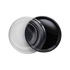 12" Black Tray w/Clear Lid