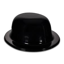 Black Plastic Derby Hats