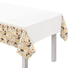 Golden Autumn Plastic Rectangle Tablecover - 54" x 102"