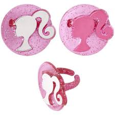 Barbie Silhouette Cupcake Rings - 12ct.