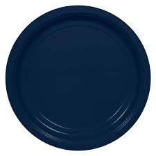 True Navy Blue 8.5" Paper Plates - 20ct.