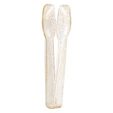 Gold Glitter 6" Plastic Tongs - 4ct.