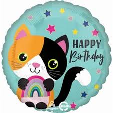 18" General Birthday Helium Filled Mylar Balloon