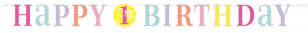 1st Birthday Girls Banner
