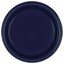 True Navy Blue 10.5" Plastic Plates 50ct.