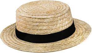 Adult Straw Skimmer Hat with Band