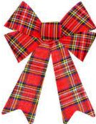 Large Multi Color Plaid Bow