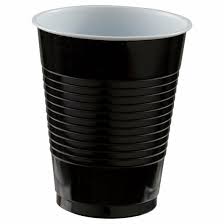 Black 12oz. Plastic Cups - 50ct.