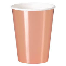 Rose Gold Metallic Cups