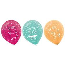 Peppa Pig Latex Balloons 6ct