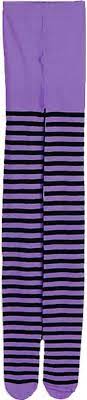 PURPLE AND BLACK SRIPED TIGHTS - KIDS