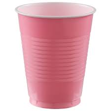 PLASTIC CUPS - NEW PINK 18oz 50PCS/PKG