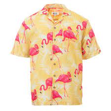 Flamingo Print Hawaiian Shirt