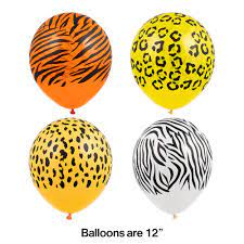 Safari Party Animal Print 12" Latex Balloons