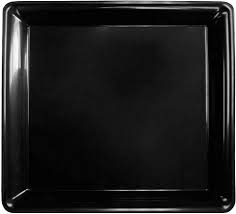 16" Black Square Tray