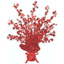 Gleam N' Burst 15" Star Centerpiece - Red