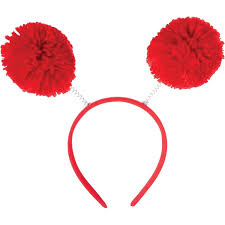 Red Pom Pom Headbopper
