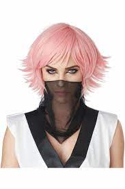 Pink Feathered Cosplay Adult Wig