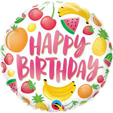18" General Birthday Helium Filled Mylar Balloon