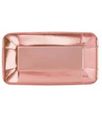 Rose Gold Metallic 5" X 9" Appetizer Plate