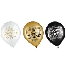 Aged to Perfection "Limited Edition" Happy Birthday Latex Balloons 15pcs