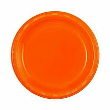 Orange 7" Plastic Plates - 50ct.