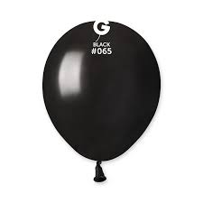 Black Metallic Gemar Latex Balloons