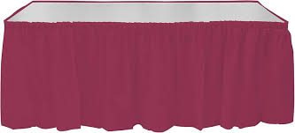 Burgundy Plastic Tableskirt - 29" x 21ft.