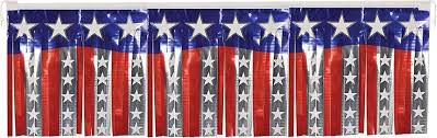 Metallic Stars & Stripes Fringe Banner
