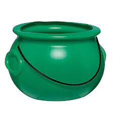Green Pot of Gold Plastic Cauldron