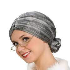 Old Lady Wig-Grey
