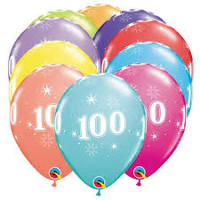 100th Birthday Latex Balloons