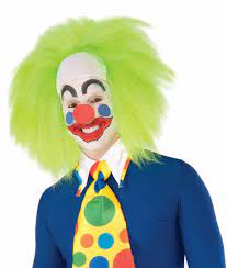 Wild Lime Green Adult Clown Wig