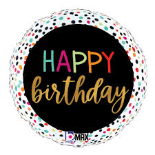 18" General Birthday Helium Filled Mylar Balloon