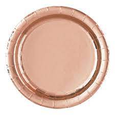 Rose Gold 9" Metallic Plate