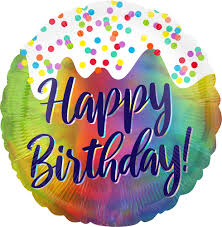 18" General Birthday Helium Filled Mylar Balloon