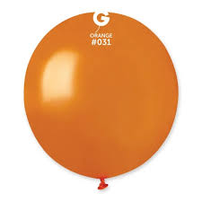 Orange Metallic Latex Balloons- #031
