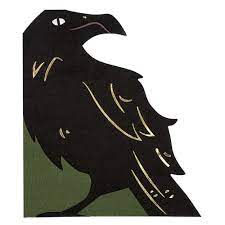 Celestial Halloween Raven Napkin