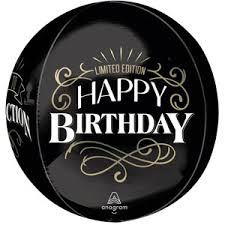 18" General Birthday Helium Filled Mylar Balloon