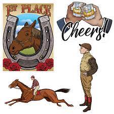 Vintage Horse Racing Cutouts