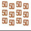 Rose Gold "50" String Decorations - 6ct.