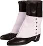 Spats - White W/ Black Buttons