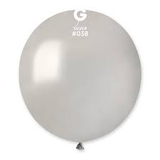 Silver Metallic Gemar Latex Balloons- #038