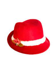 Christmas Red Fedora Hat