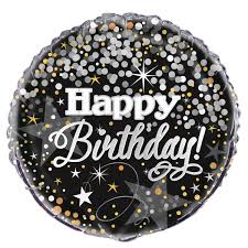 18" General Birthday Helium Filled Mylar Balloon