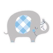Blue Elephant Party Invitations