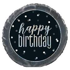 18" General Birthday Helium Filled Mylar Balloon