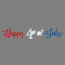 Happy 4th of July Foil Letter Banner